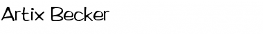Download Artix Becker Normal Font Title Preview