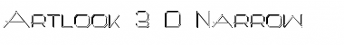 Download Artlook 3-D Narrow Regular Font Title Preview