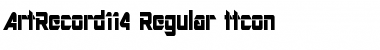 Download ArtRecord114 Regular Font Title Preview