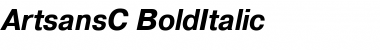 Download ArtsansC BoldItalic Font Title Preview