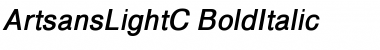 Download ArtsansLightC BoldItalic Font Title Preview