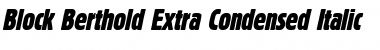 Download Block Berthold Italic Font Title Preview