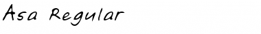 Download Asa Regular Font Title Preview