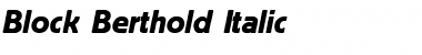 Download Block Berthold Italic Font Title Preview