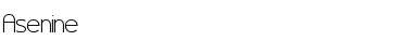 Download Asenine Regular Font Title Preview