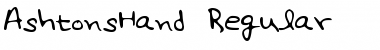 Download AshtonsHand Regular Font Title Preview
