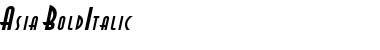 Download Asia BoldItalic Font Title Preview