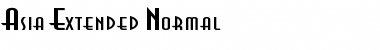 Download Asia Extended Normal Font Title Preview