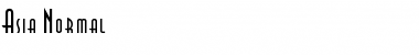Download Asia Normal Font Title Preview