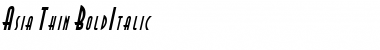 Download Asia Thin BoldItalic Font Title Preview