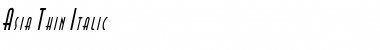 Download Asia Thin Italic Font Title Preview