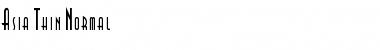 Download Asia Thin Normal Font Title Preview