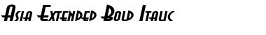 Download Asia-Extended Bold Italic Font Title Preview