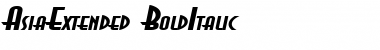 Download AsiaExtended BoldItalic Font Title Preview