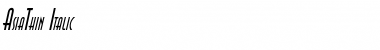 Download AsiaThin Italic Font Title Preview