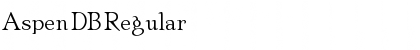 Download Aspen DB Regular Font Title Preview