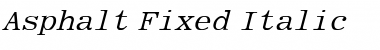 Download Asphalt Fixed Italic Font Title Preview