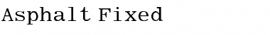 Download Asphalt Fixed Regular Font Title Preview