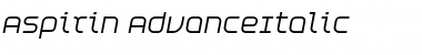 Download Aspirin AdvanceItalic Regular Font Title Preview