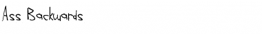 Download Ass Backwards Font Title Preview