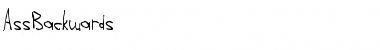 Download Ass Backwards Font Title Preview