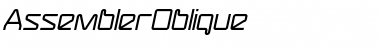Download AssemblerOblique Regular Font Title Preview