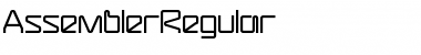 Download AssemblerRegular Regular Font Title Preview