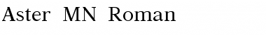 Download Aster MN Roman Font Title Preview