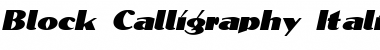 Download BlockCalligraphy Italic Font Title Preview