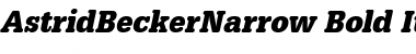 Download AstridBeckerNarrow Bold Italic Font Title Preview