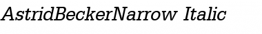 Download AstridBeckerNarrow Italic Font Title Preview