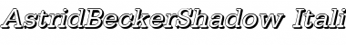 Download AstridBeckerShadow Italic Font Title Preview