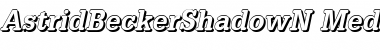 Download AstridBeckerShadowN-Medium Italic Font Title Preview