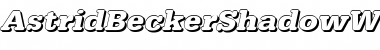 Download AstridBeckerShadowW BoldItalic Font Title Preview