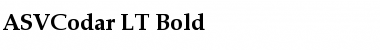 Download ASVCodar LT Bold Font