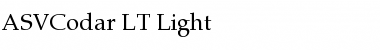 Download ASVCodar LT Light Font