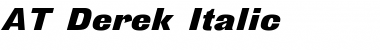 Download ATDerek Italic Font Title Preview