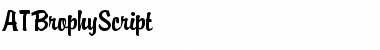 Download ATBrophyScript Medium Font Title Preview