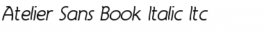 Download Atelier Sans Book Italic Itc Regular Font Title Preview