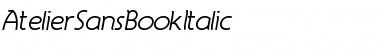 Download AtelierSansBookItalic Regular Font Title Preview