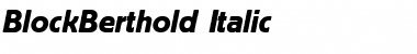 Download BlockBerthold RomanItalic Font Title Preview