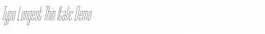 Download Typo-Longest Thin Demo Italic Font Title Preview