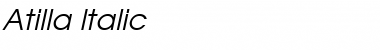 Download Atilla Italic Font Title Preview