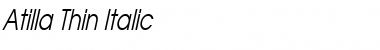 Download Atilla Thin Italic Font Title Preview