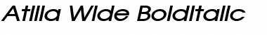 Download Atilla Wide BoldItalic Font Title Preview