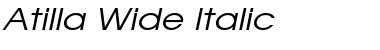 Download Atilla Wide Italic Font Title Preview