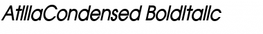 Download AtillaCondensed BoldItalic Font Title Preview