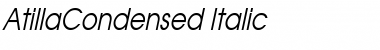 Download AtillaCondensed Italic Font Title Preview