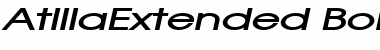 Download AtillaExtended BoldItalic Font Title Preview