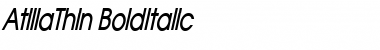 Download AtillaThin BoldItalic Font Title Preview
